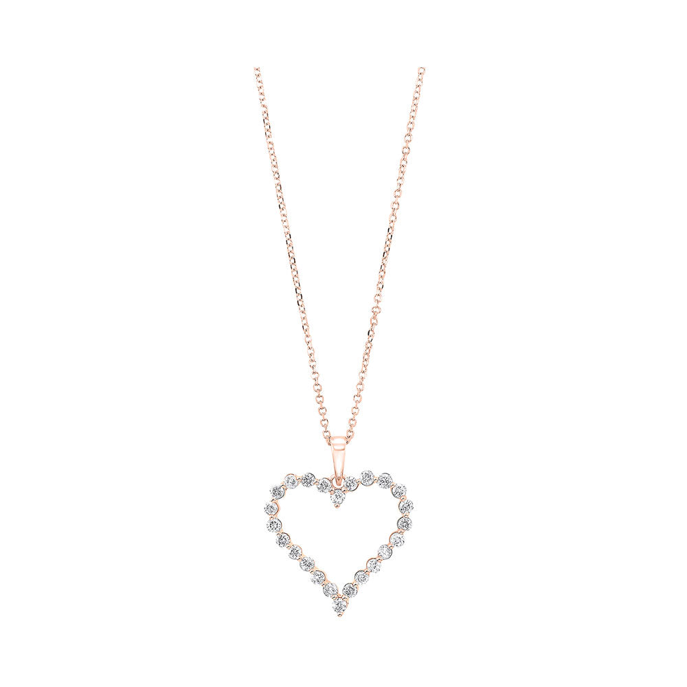 14Kt Rose Gold Diamond 1/2Ctw Pendant