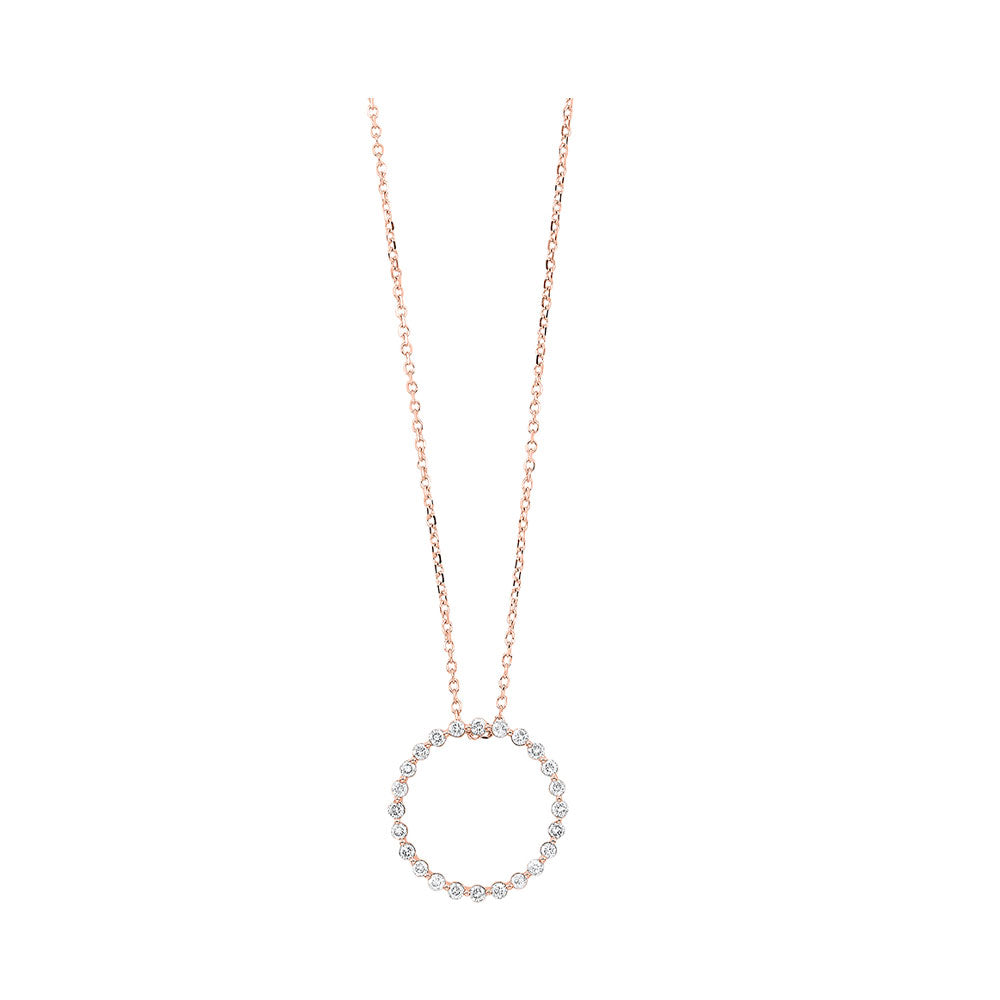 14Kt Rose Gold Diamond 1/4Ctw Pendant