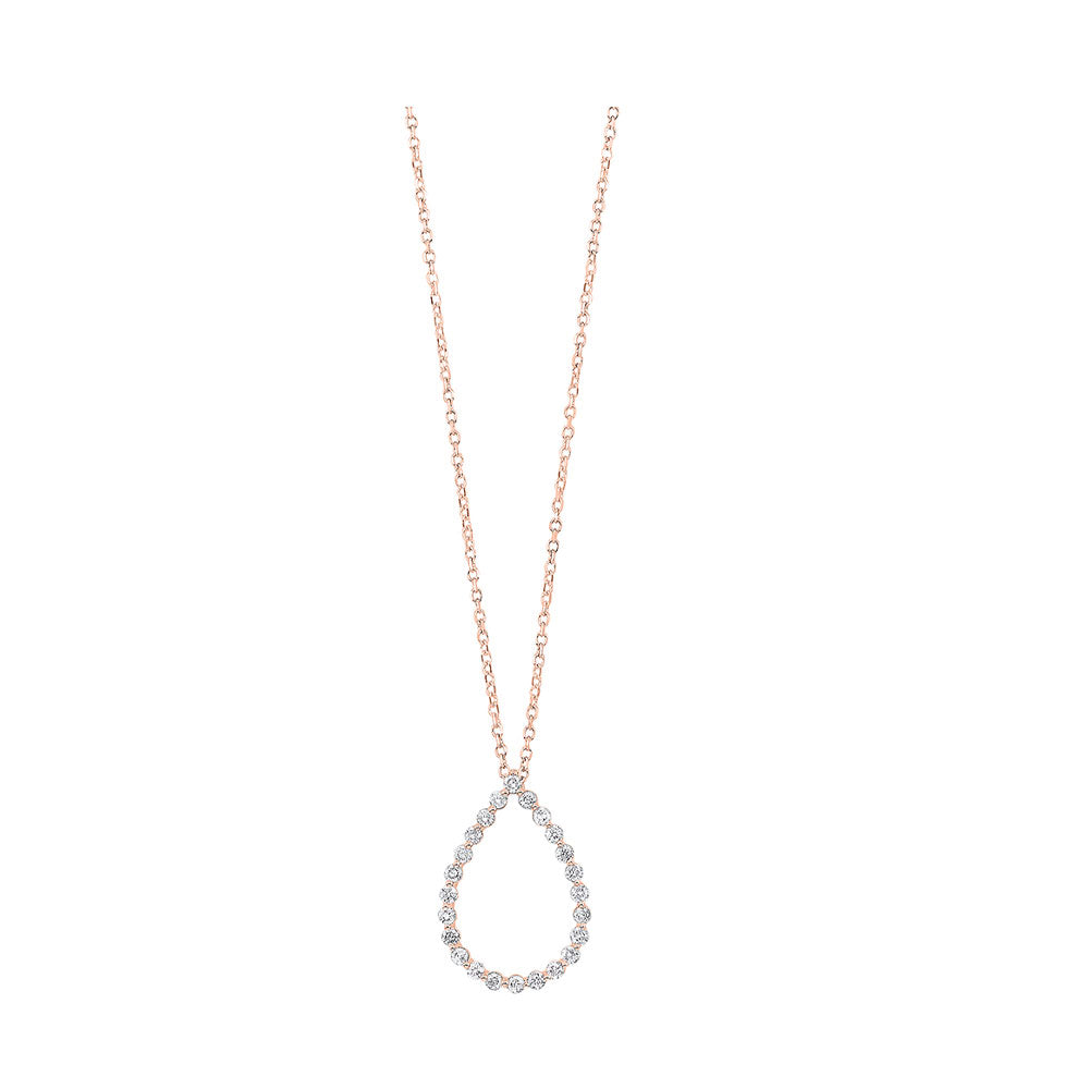 14Kt Rose Gold Diamond 1/4Ctw Pendant