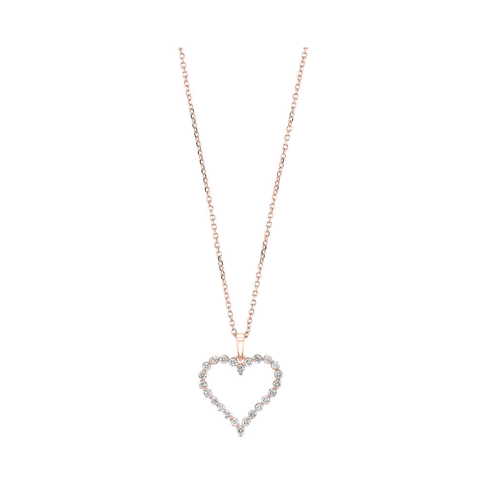 14Kt Rose Gold Diamond 1/4Ctw Pendant