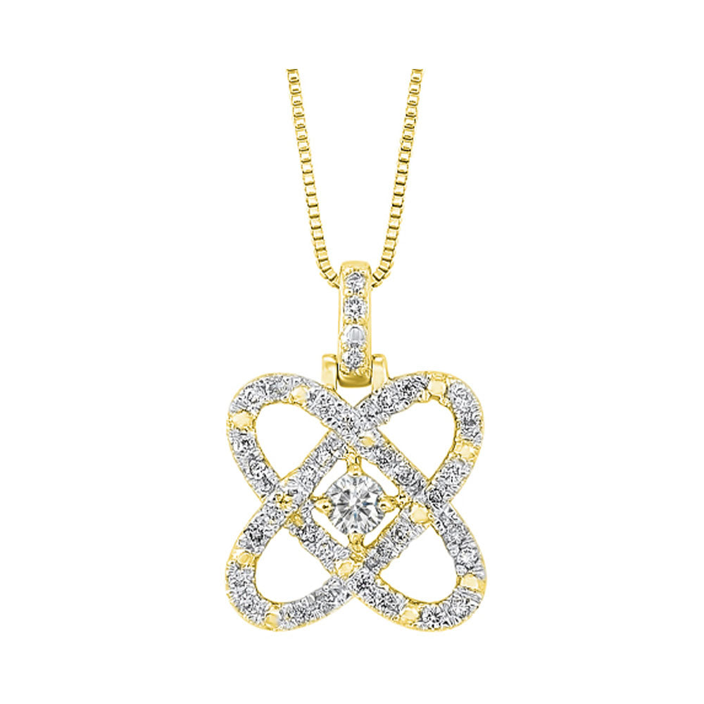 14Kt Yellow Gold Diamond 1/4Ctw Pendant