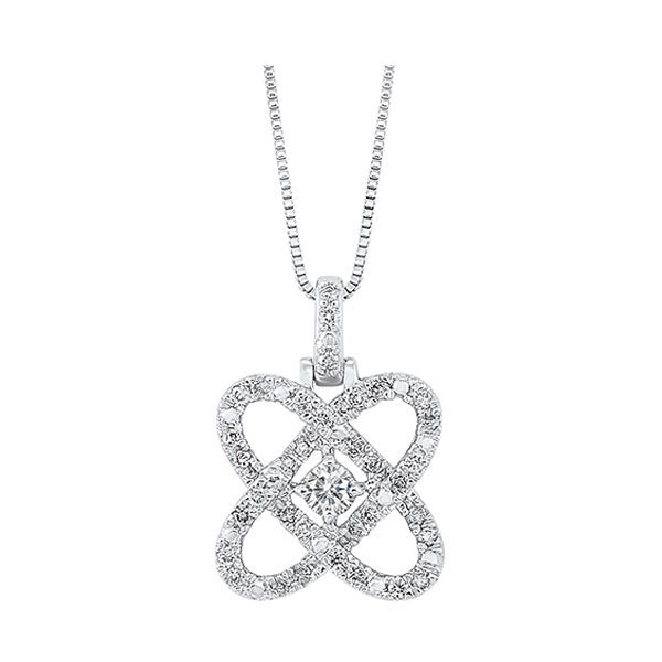 Silver Diamond 1/4Ctw Pendant