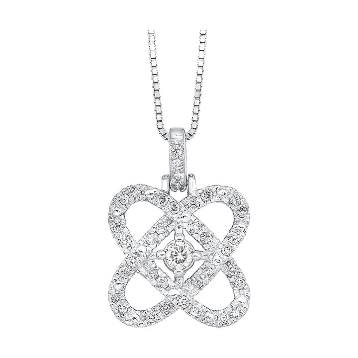 14Kt White Gold Diamond 1/2Ctw Pendant