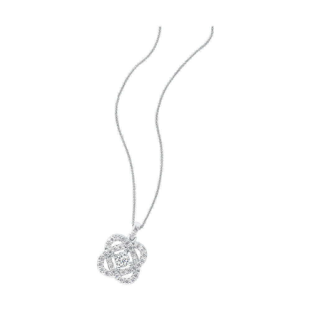 14Kt White Gold Diamond 1 1/2Ctw Pendant
