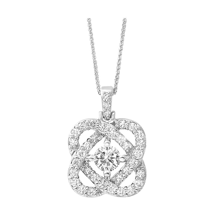 14Kt White Gold Diamond 1 1/2Ctw Pendant