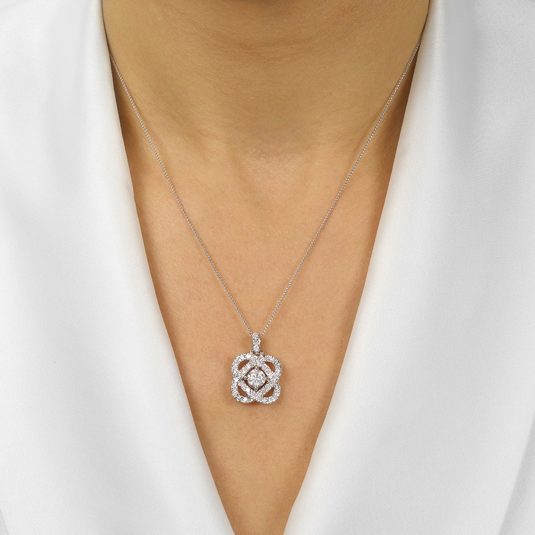 14Kt White Gold Diamond 1 1/2Ctw Pendant