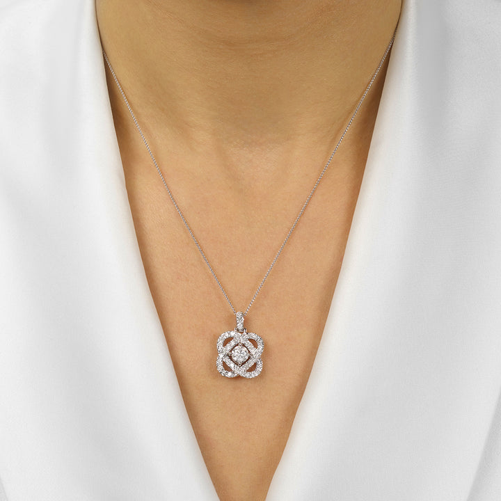 14Kt White Gold Diamond 1 1/2Ctw Pendant