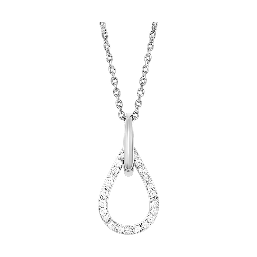 14Kt White Gold Diamond 1/15Ctw Pendant