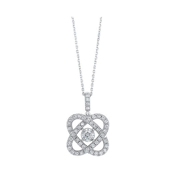 14Kt White Gold Diamond 1/2Ctw Pendant