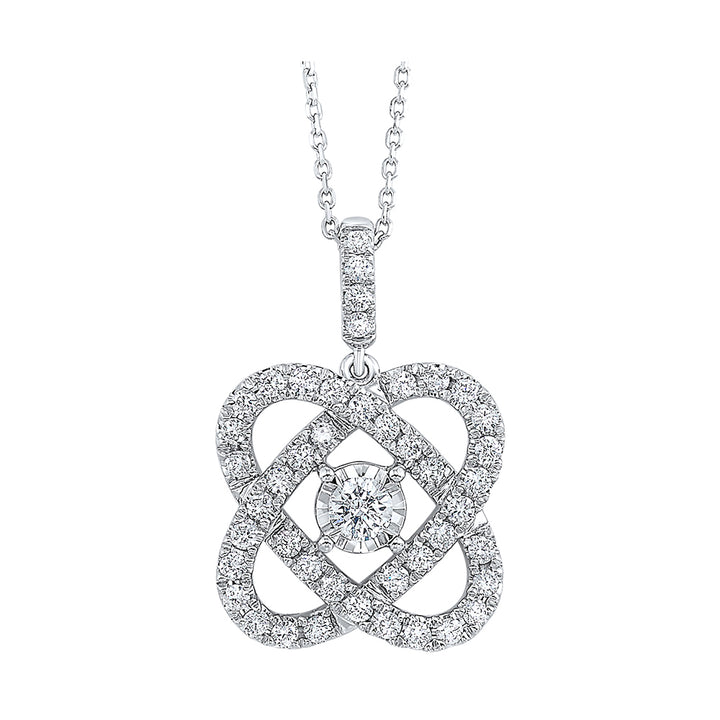 14Kt White Gold Diamond 1/2Ctw Pendant