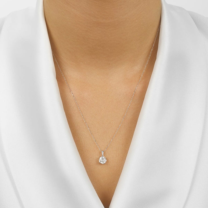 14Kt White Gold Diamond 3/4Ctw Pendant