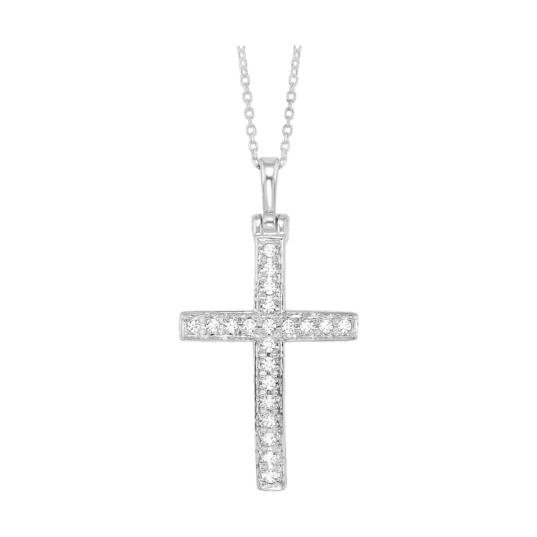 14Kt White Gold Diamond 1/10Ctw Pendant