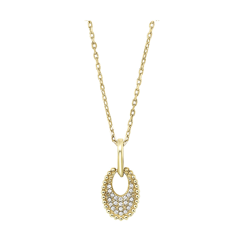 14Kt Yellow Gold Diamond 1/20Ctw Pendant