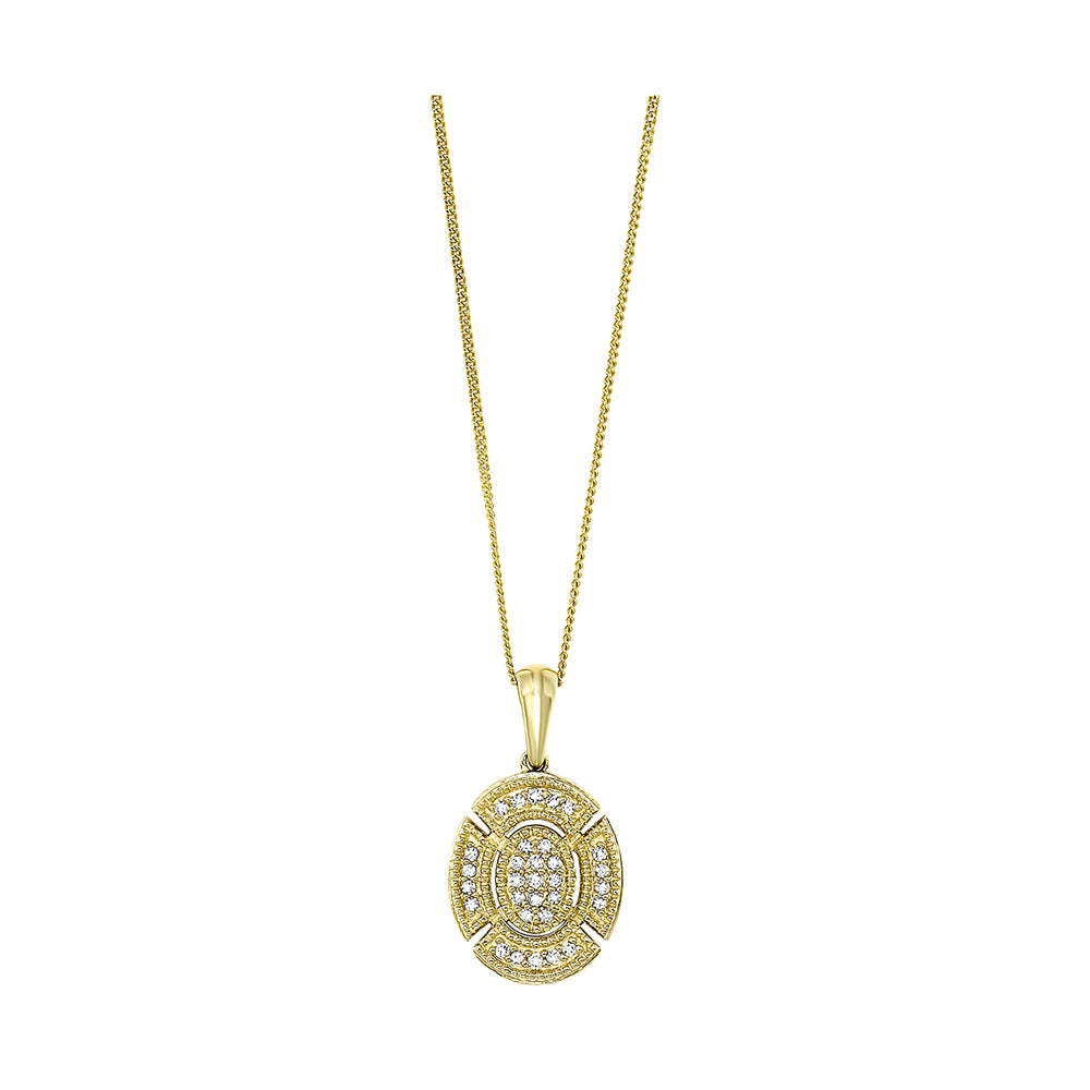 14Kt Yellow Gold Diamond 1/20Ctw Pendant