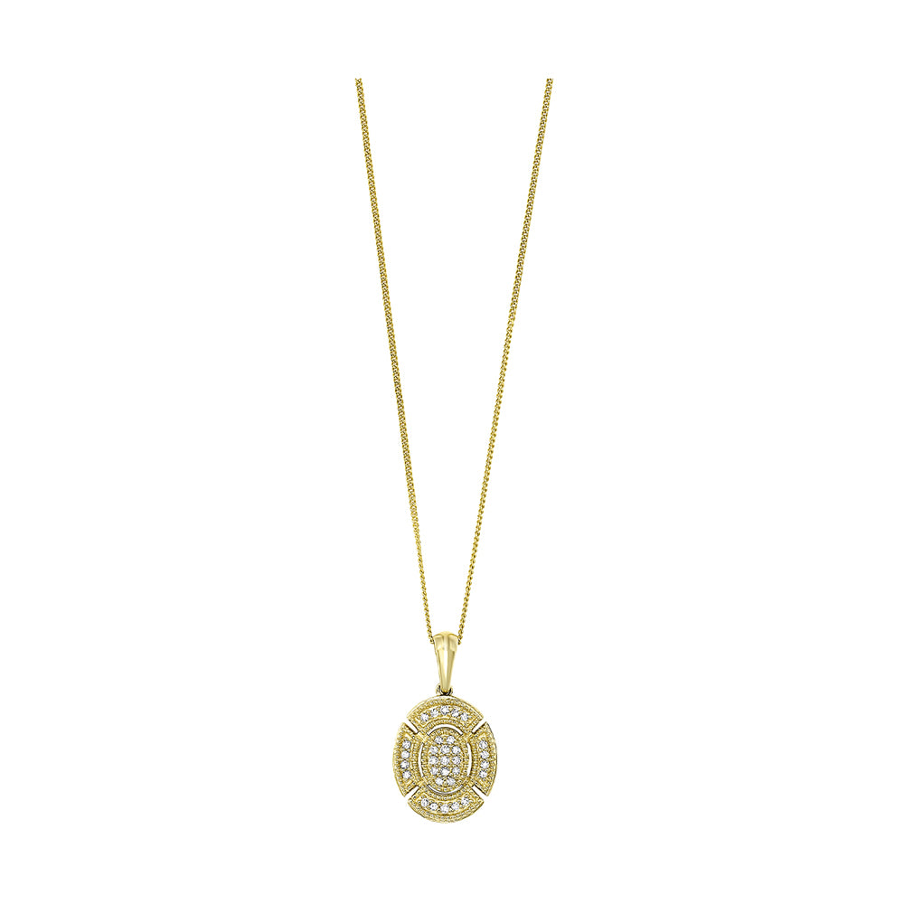 14Kt Yellow Gold Diamond 1/20Ctw Pendant