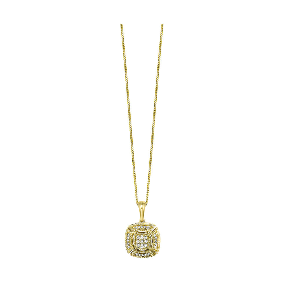 14Kt Yellow Gold Diamond 1/20Ctw Pendant
