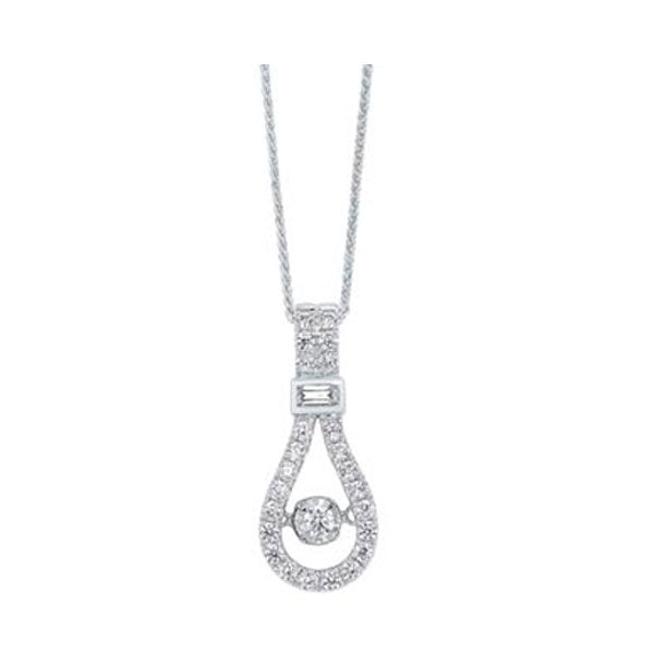 14Kt White Gold Diamond 1/3Ctw Pendant