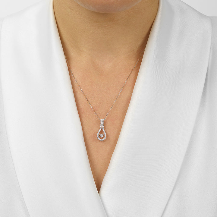 14Kt White Gold Diamond 1/3Ctw Pendant