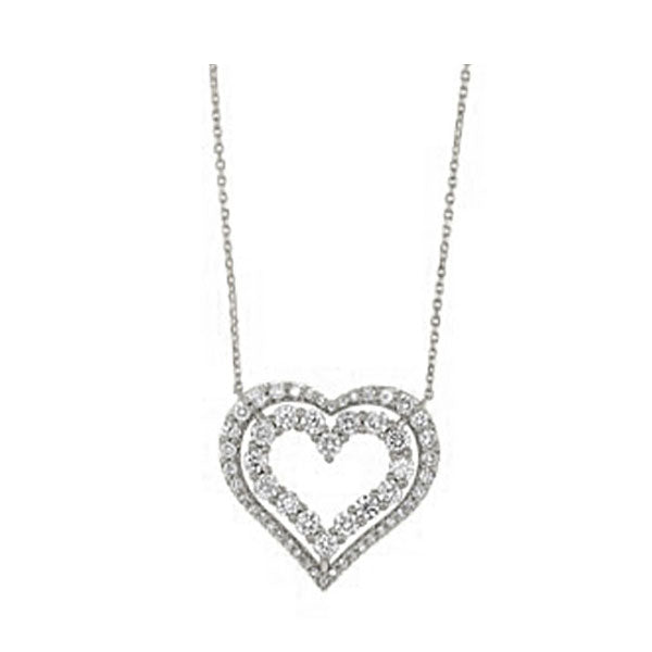 10Kt White Gold Diamond 1Ctw Pendant