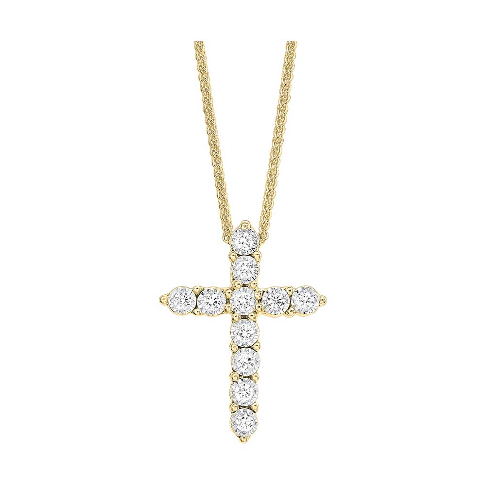 10Kt Yellow Gold Diamond 1/10Ctw Pendant