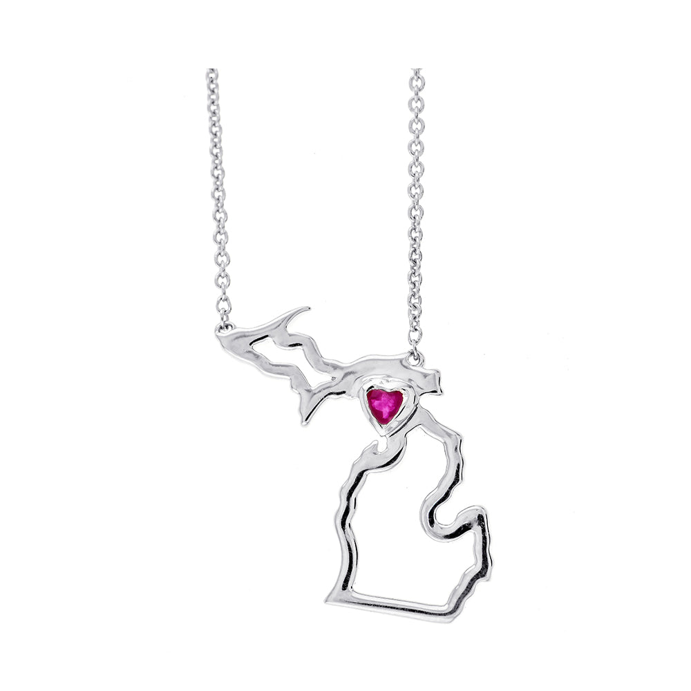 Silver & Pink Tourmaline 1/5Ctw Pendant