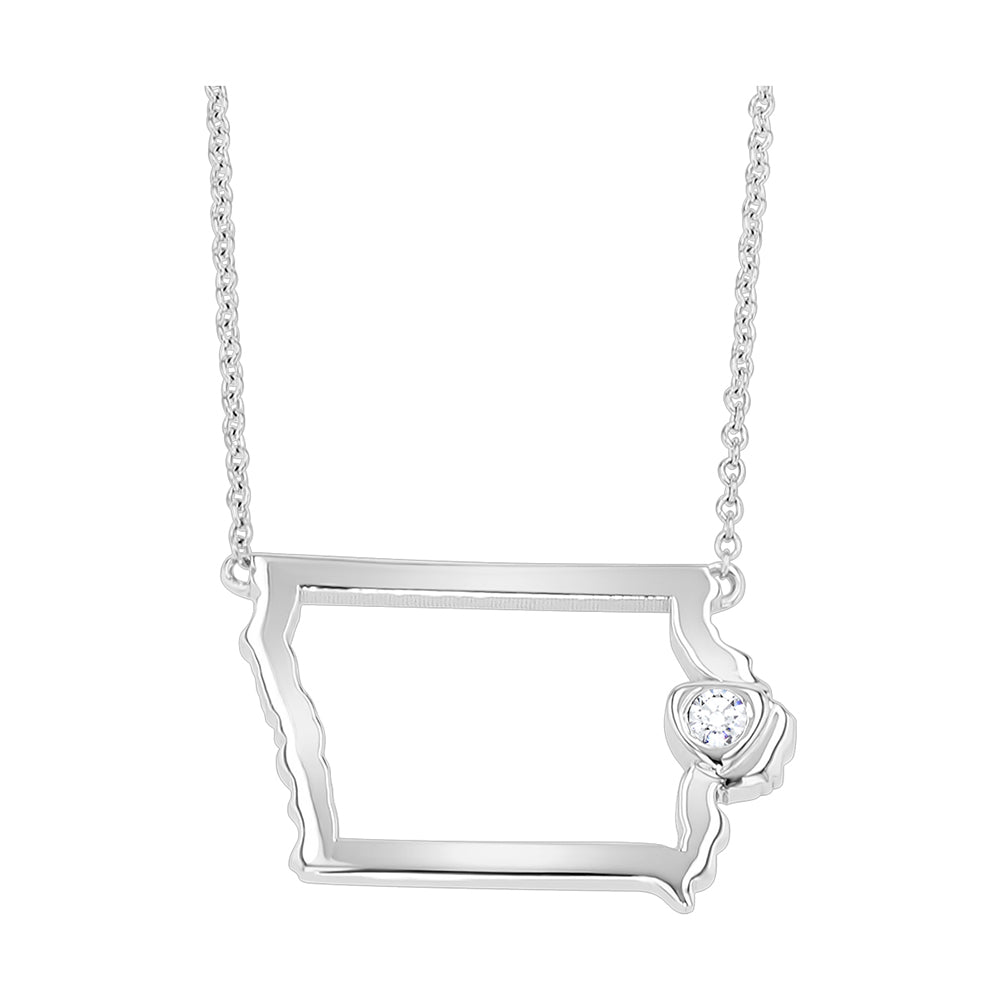 Silver Diamond 1/20Ctw Pendant