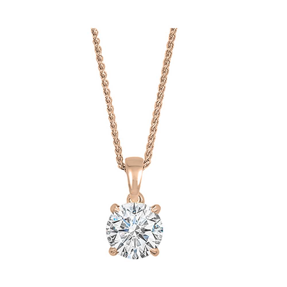 14Kt Rose Gold Diamond 3/4Ctw Pendant