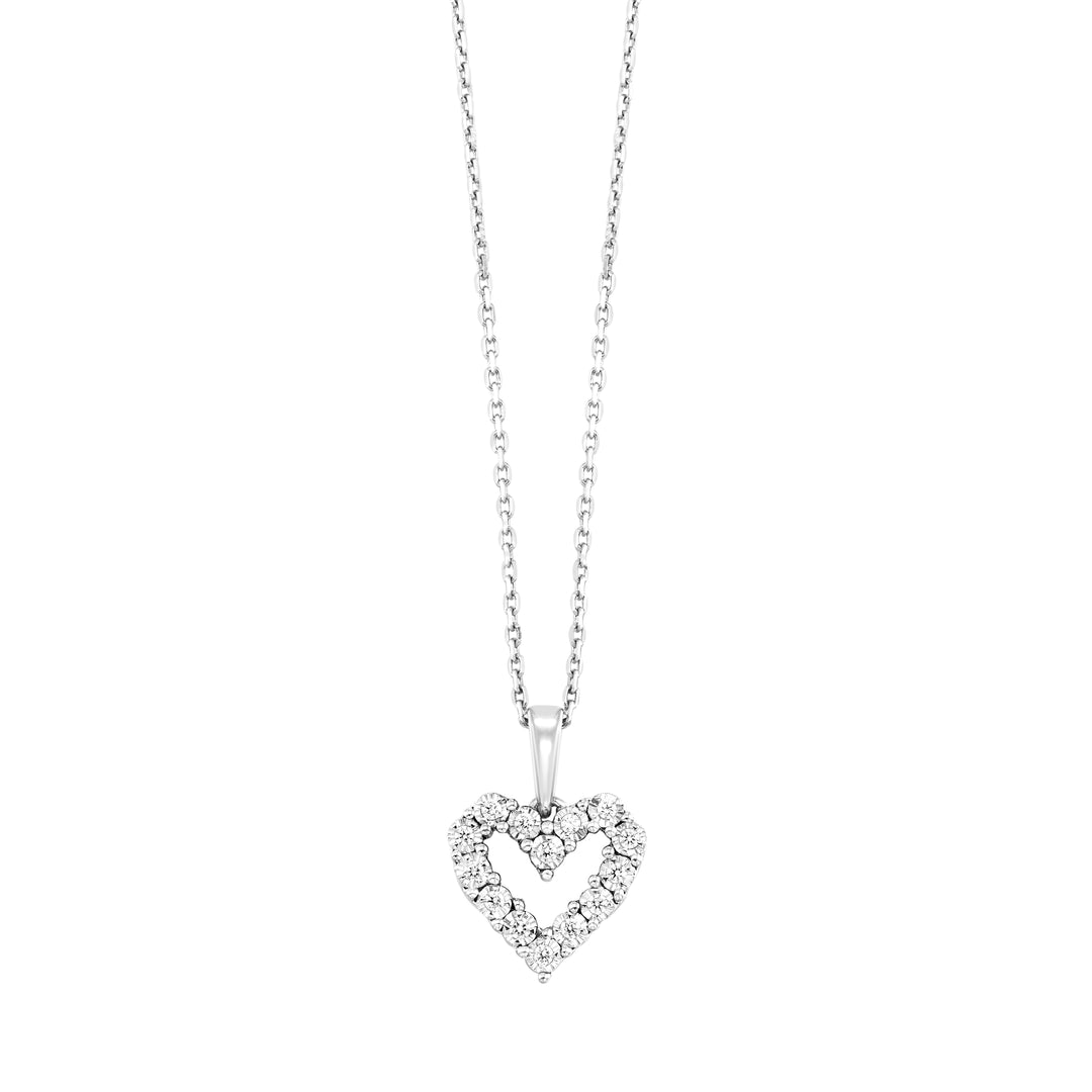 Silver Diamond 1/10Ctw Pendant