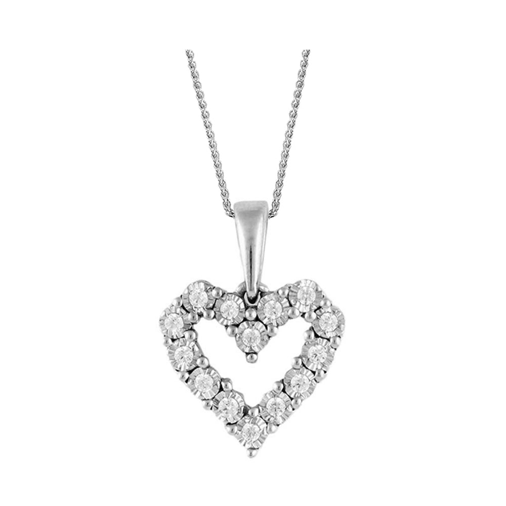 Silver Diamond 1/10Ctw Pendant
