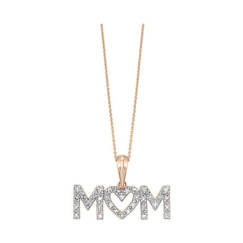 10Kt Rose Gold Diamond 1/4Ctw Pendant