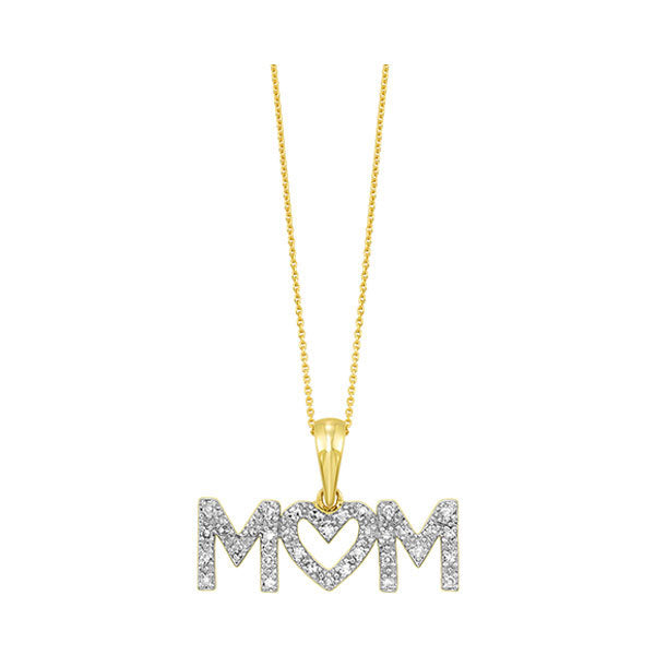 10Kt Yellow Gold Diamond 1/4Ctw Pendant