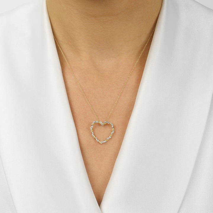 10Kt White Yellow Gold Diamond 1/6Ctw Pendant