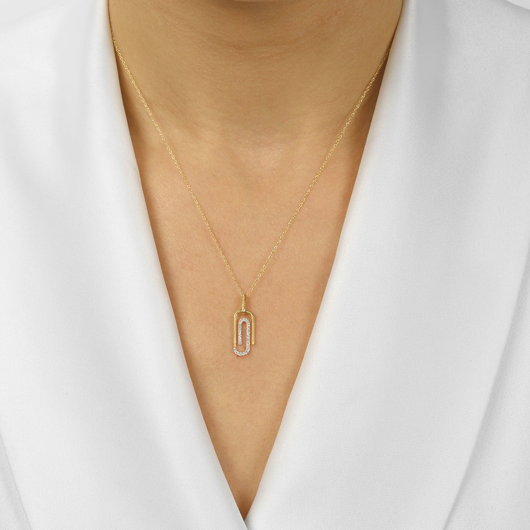 10Kt Yellow Gold Diamond 1/10Ctw Pendant
