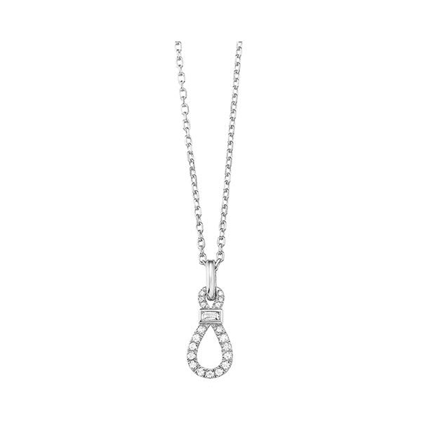 14Kt White Gold Diamond 1/5Ctw Pendant