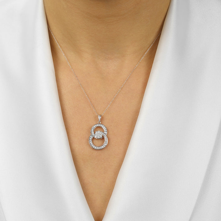 10Kt White Gold Diamond 1/2Ctw Pendant