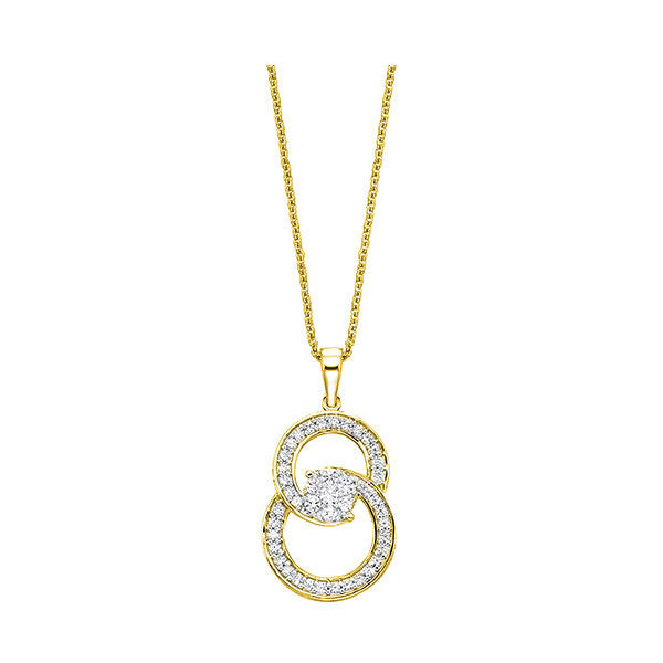10Kt White Gold Diamond 1/2Ctw Pendant