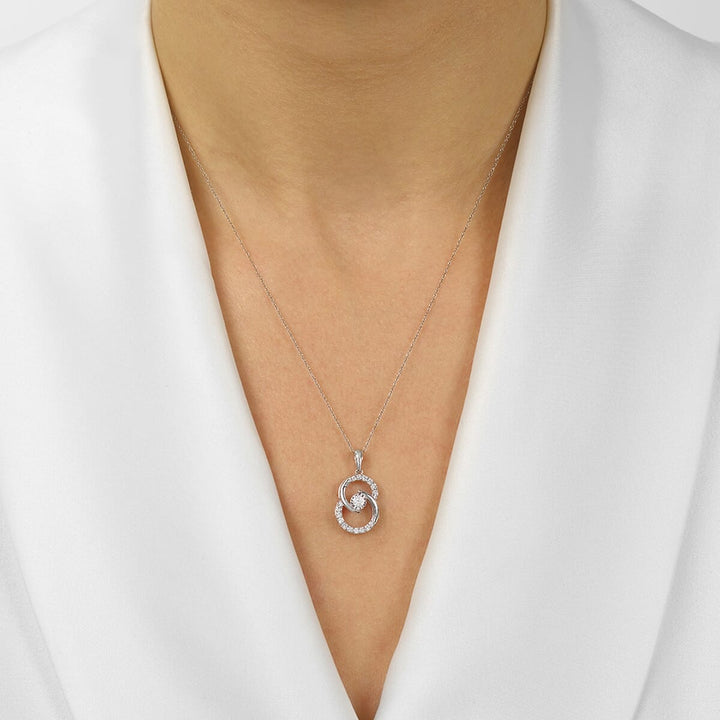 10Kt White Gold Diamond 1/4Ctw Pendant