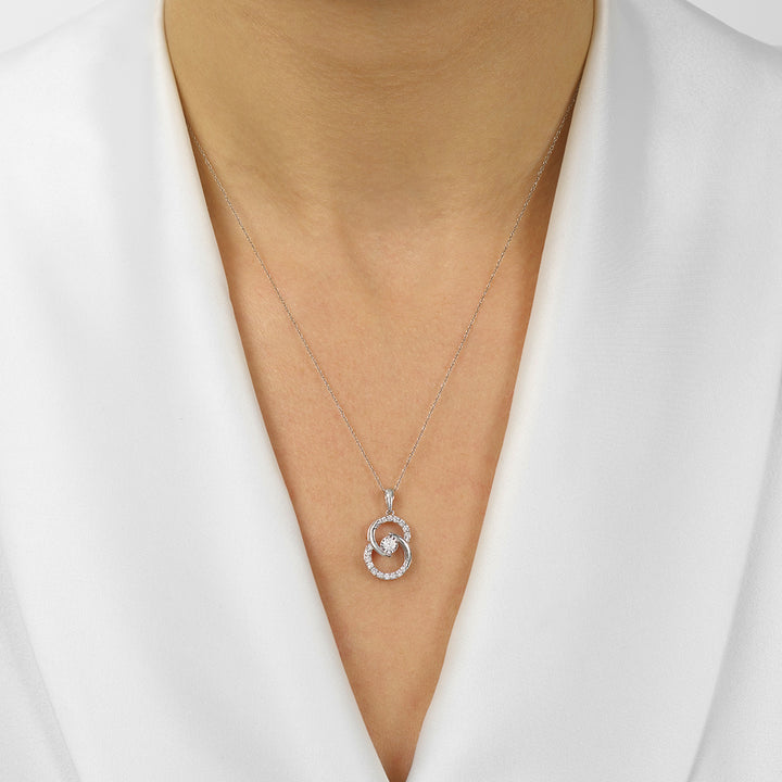 10Kt White Gold Diamond 1/4Ctw Pendant