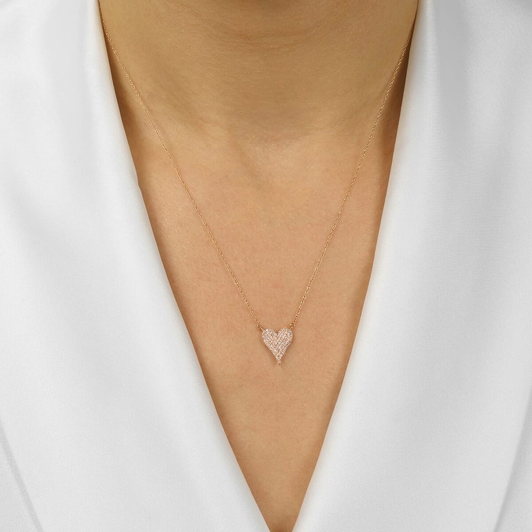 10Kt Rose Gold Diamond 1/5Ctw Pendant