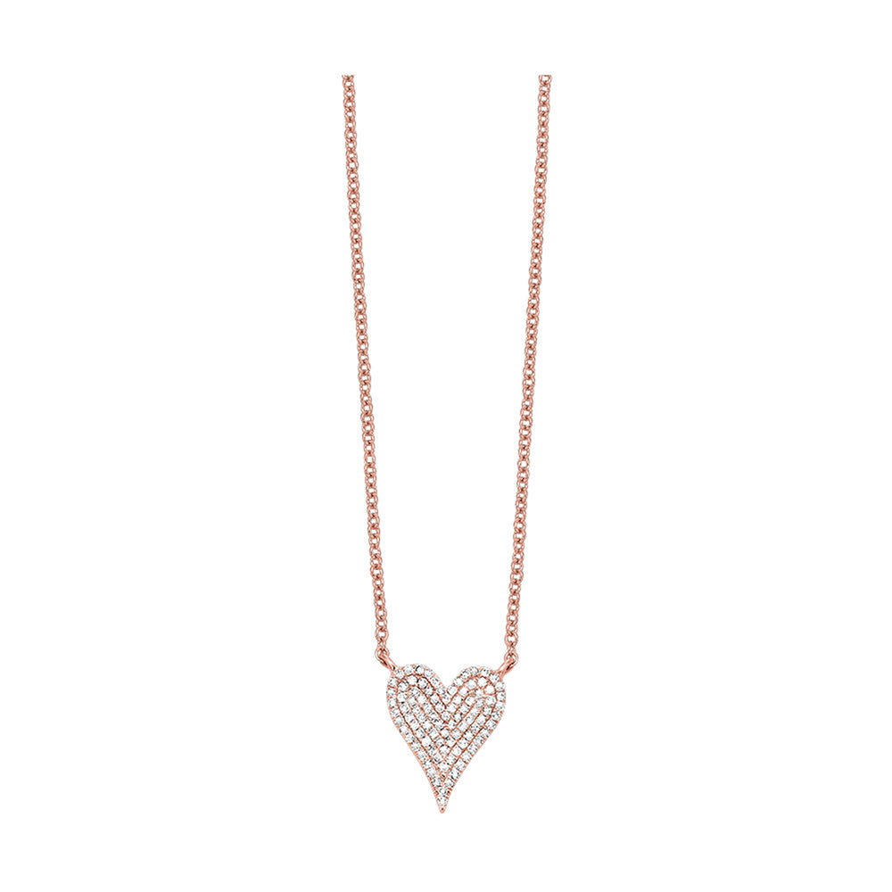 10Kt Rose Gold Diamond 1/5Ctw Pendant