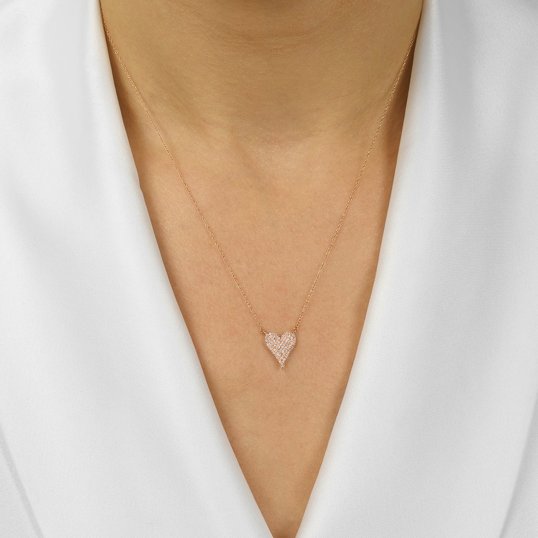 10Kt Rose Gold Diamond 1/5Ctw Pendant