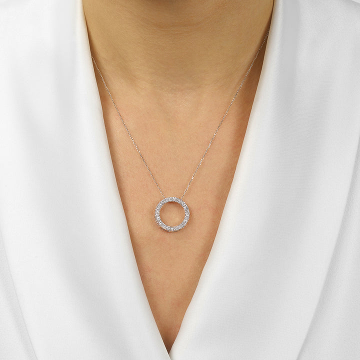 14Kt White Gold Diamond 1Ctw Pendant