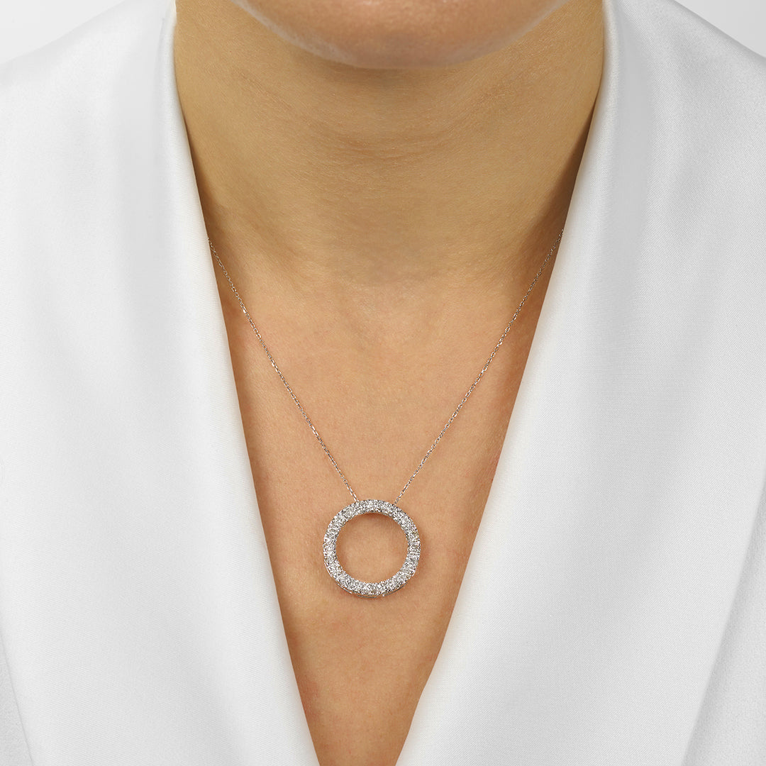 14Kt White Gold Diamond 2Ctw Pendant