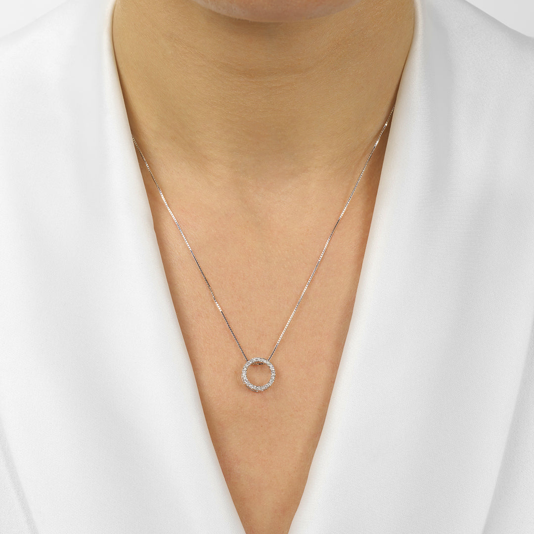 Silver Diamond 1/4Ctw Pendant
