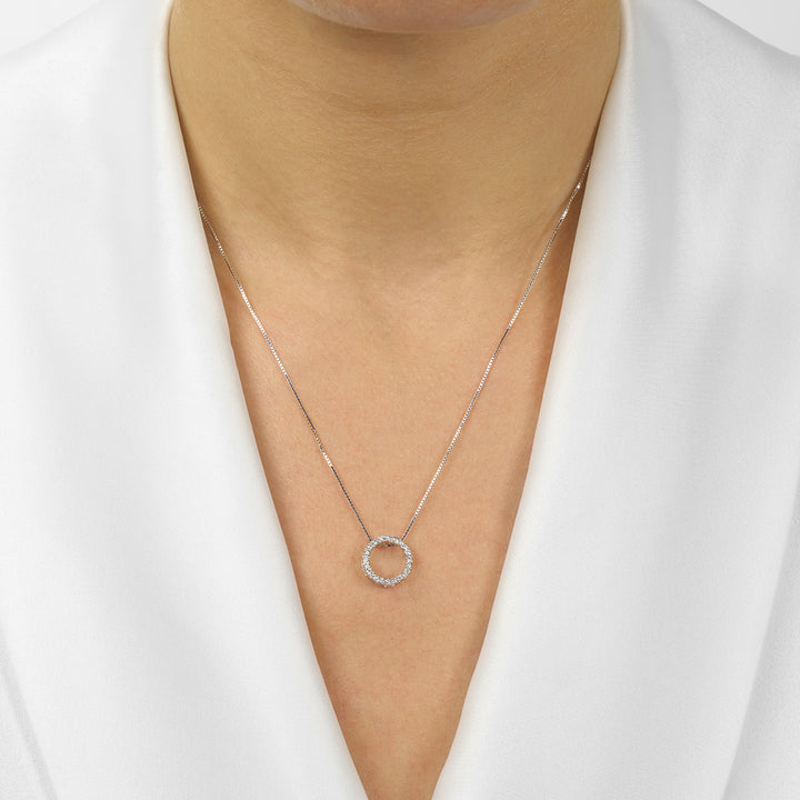 Silver Diamond 1/4Ctw Pendant