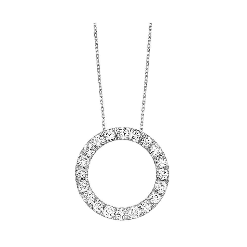 14Kt White Gold Diamond 1/2Ctw Pendant
