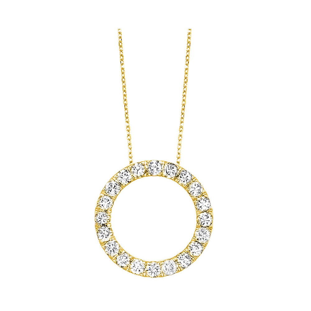 14Kt Yellow Gold Diamond 1/2Ctw Pendant