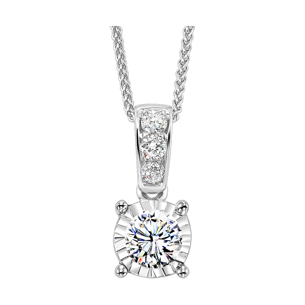 14Kt White Gold Diamond 1/4Ctw Pendant