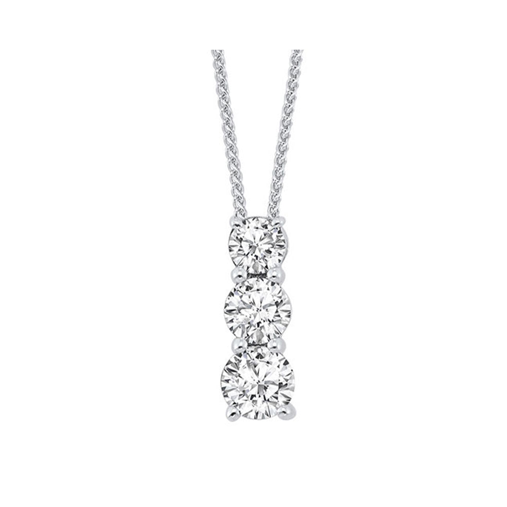 14Kt White Gold Diamond 3/4Ctw Pendant