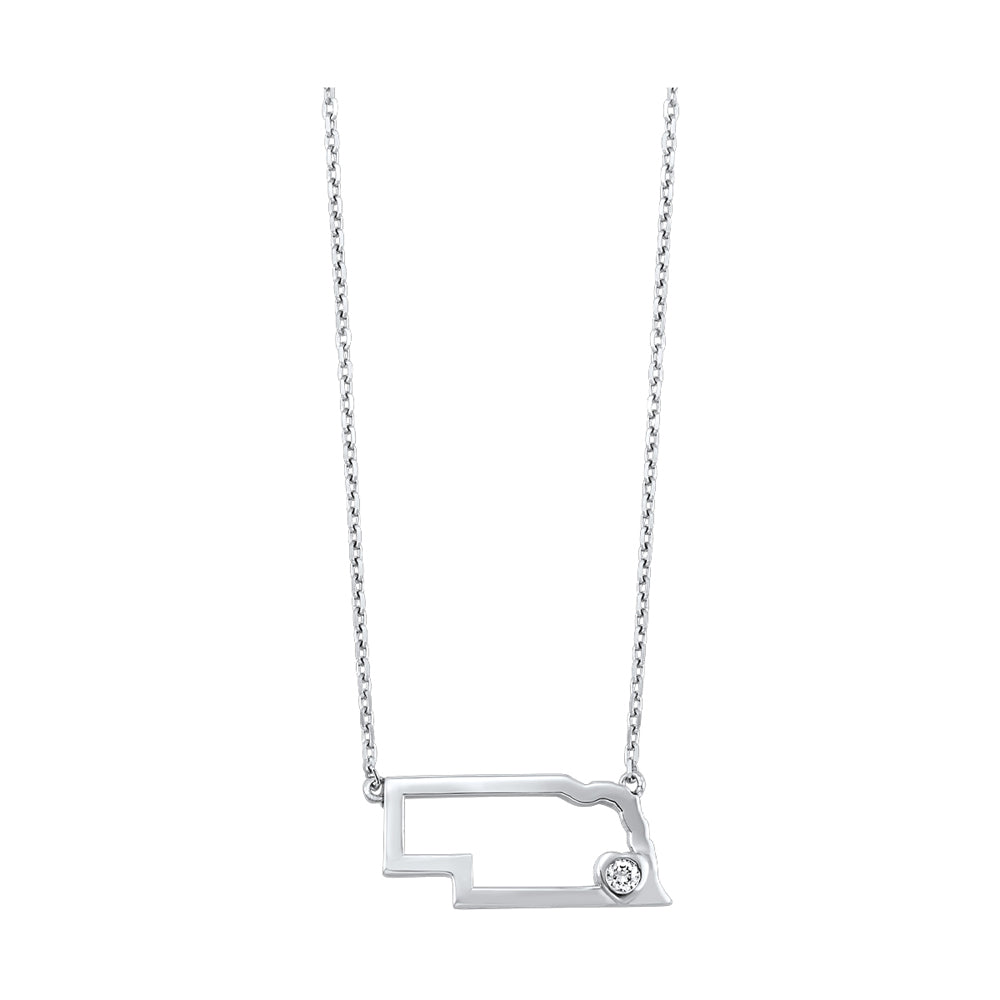 Silver Diamond 1/50Ctw Pendant